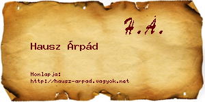 Hausz Árpád névjegykártya
